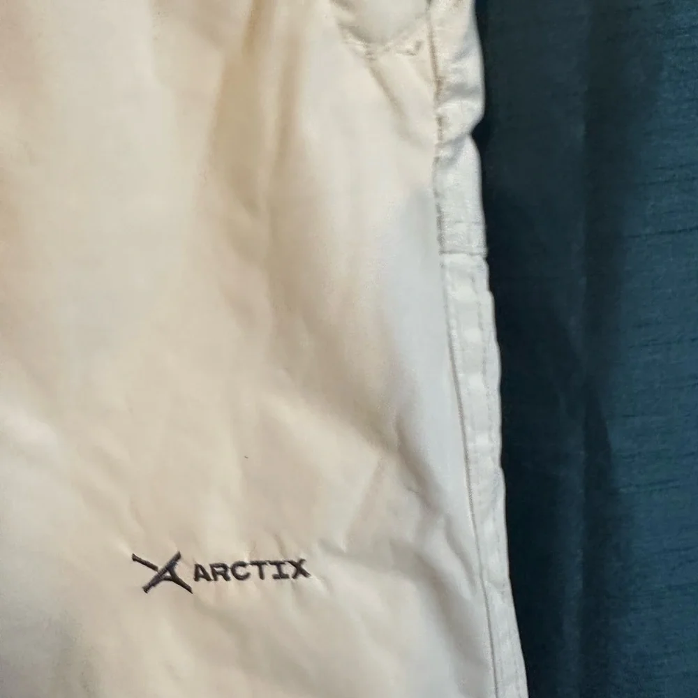 Kids Medium/Womens Small Insulated Snow Pants - White - Picture 3 of 14